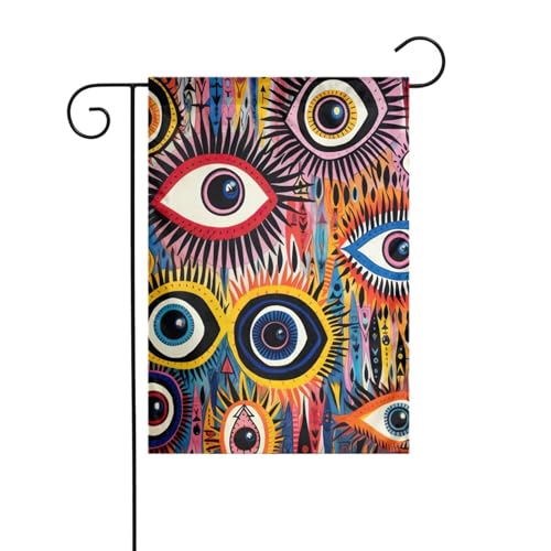 Eyes Gartenflagge, doppelseitig, 30,5 x 45,7 cm, Flaggen für Outdoor-Urlaubsdekorationen, langlebige Hofflagge Eyes Gartenflagge, doppelseitig, 30,5 x 45,7 cm, Flaggen für Outdoor-Urlaubsdekorationen, langlebige Hofflagge von JKXUN