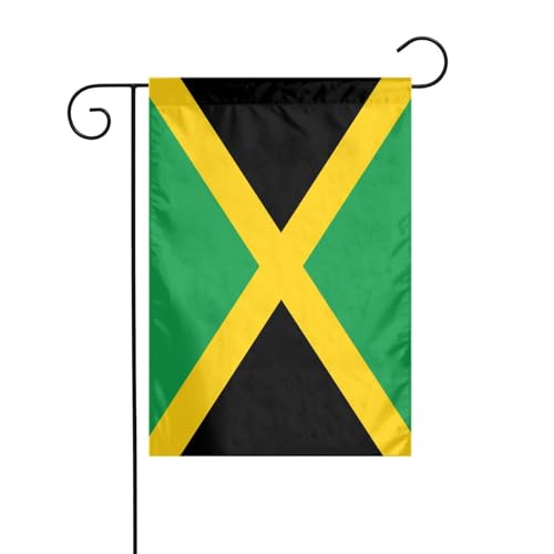 Flagge von Jamaika Gartenflagge, doppelseitig, 30,5 x 45,7 cm, Flaggen für Outdoor-Urlaubsdekorationen, langlebige Hofflagge Flagge von Jamaika Gartenflagge, doppelseitig, 30,5 x 45,7 cm, Flaggen für Outdoor-Urlaubsdekorationen, langlebige Hofflagge von JKXUN