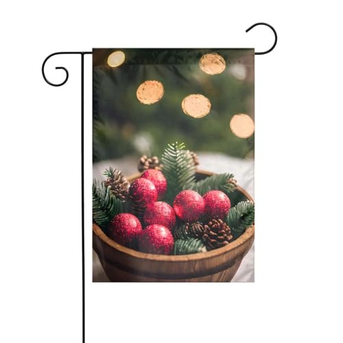 Frohe Weihnachten Gartenflagge, doppelseitig, 30,5 x 45,7 cm, Flaggen für Outdoor-Urlaubsdekorationen, langlebige Hofflagge Frohe Weihnachten Gartenflagge, doppelseitig, 30,5 x 45,7 cm, Flaggen für Outdoor-Urlaubsdekorationen, langlebige Hofflagge von JKXUN