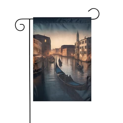 Gartenflagge Venedig Nacht, doppelseitig, 30,5 x 45,7 cm, Flaggen für Outdoor-Urlaubsdekorationen, langlebige Hofflagge Gartenflagge Venedig Nacht, doppelseitig, 30,5 x 45,7 cm, Flaggen für Outdoor-Urlaubsdekorationen, langlebige Hofflagge von JKXUN