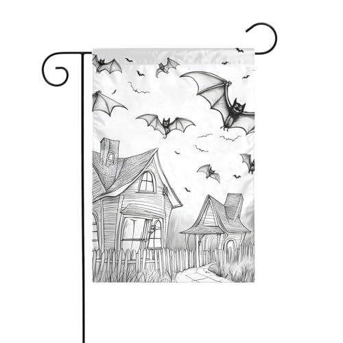 Halloween Fliegende Fledermäuse 1 Gartenflagge doppelseitig 30,5 x 45,7 cm, Flaggen für Outdoor-Urlaubsdekorationen, langlebige Hofflagge Halloween Fliegende Fledermäuse 1 Gartenflagge doppelseitig 30,5 x 45,7 cm, Flaggen für Outdoor-Urlaubsdekorationen, langlebige Hofflagge von JKXUN
