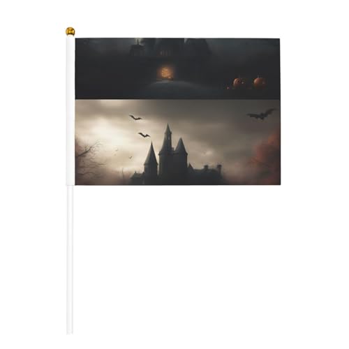 Halloween Horror 1 6 Pack & 10 Pack Handflagge, Banner auf Stab, kleine Flaggen für Paraden, Party, Bar, Geburtstag Halloween Horror 1 6 Pack & 10 Pack Handflagge, Banner auf Stab, kleine Flaggen für Paraden, Party, Bar, Geburtstag von JKXUN