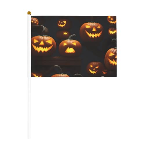 Halloween Kürbis 1 6 Pack & 10 Pack Handflagge, Banner auf Stab, kleine Flaggen für Paraden, Party, Bar, Geburtstag Halloween Kürbis 1 6 Pack & 10 Pack Handflagge, Banner auf Stab, kleine Flaggen für Paraden, Party, Bar, Geburtstag von JKXUN