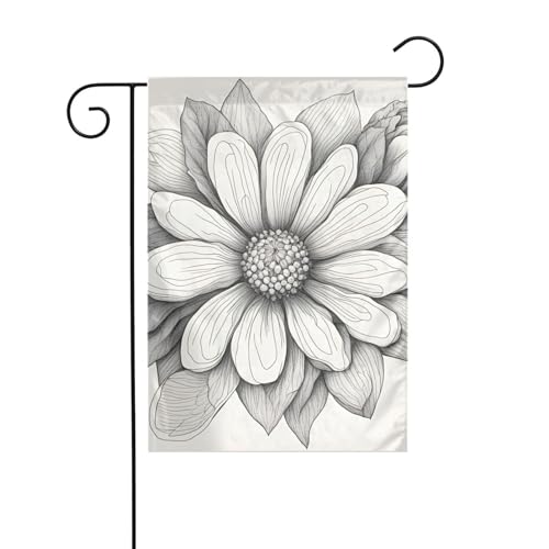 Handgezeichnete Blumen-Gartenflagge, doppelseitig, 30,5 x 45,7 cm, Flaggen für Outdoor-Urlaubsdekorationen, langlebige Hofflagge Handgezeichnete Blumen-Gartenflagge, doppelseitig, 30,5 x 45,7 cm, Flaggen für Outdoor-Urlaubsdekorationen, langlebige Hofflagge von JKXUN