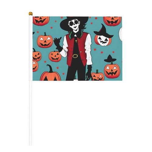 Happy Halloween Day 6 Pack & 10 Pack Handflagge, Banner auf Stab, kleine Flaggen für Paraden, Party, Bar, Geburtstag Happy Halloween Day 6 Pack & 10 Pack Handflagge, Banner auf Stab, kleine Flaggen für Paraden, Party, Bar, Geburtstag von JKXUN