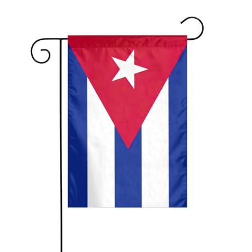 Kubanische Flagge, Gartenflagge, doppelseitig, 30,5 x 45,7 cm, Flaggen für Outdoor-Urlaubsdekorationen, langlebige Hofflagge Kubanische Flagge, Gartenflagge, doppelseitig, 30,5 x 45,7 cm, Flaggen für Outdoor-Urlaubsdekorationen, langlebige Hofflagge von JKXUN