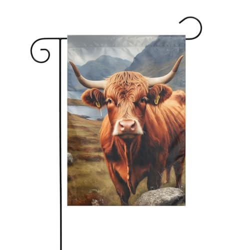 Kuh-Gartenflagge, doppelseitig, 30,5 x 45,7 cm, Flaggen für Outdoor-Urlaubsdekorationen, langlebige Hofflagge Kuh-Gartenflagge, doppelseitig, 30,5 x 45,7 cm, Flaggen für Outdoor-Urlaubsdekorationen, langlebige Hofflagge von JKXUN