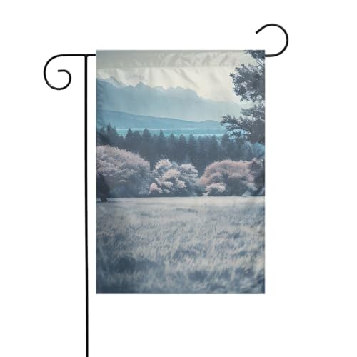 Landschaftsbäume Gartenflagge, doppelseitig, 30,5 x 45,7 cm, Flaggen für Outdoor-Urlaubsdekorationen, langlebige Hofflagge Landschaftsbäume Gartenflagge, doppelseitig, 30,5 x 45,7 cm, Flaggen für Outdoor-Urlaubsdekorationen, langlebige Hofflagge von JKXUN