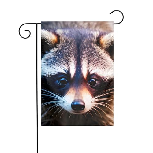 Little Raccoon Face Gartenflagge, doppelseitig, 30,5 x 45,7 cm, Flaggen für Outdoor-Urlaubsdekorationen, langlebige Hofflagge Little Raccoon Face Gartenflagge, doppelseitig, 30,5 x 45,7 cm, Flaggen für Outdoor-Urlaubsdekorationen, langlebige Hofflagge von JKXUN