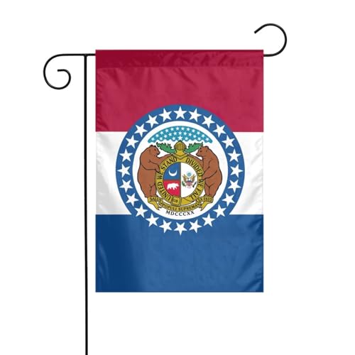 Missouri Staatsflagge, Gartenflagge, doppelseitig, 30,5 x 45,7 cm, Flaggen für Outdoor-Urlaubsdekorationen, langlebige Hofflagge Missouri Staatsflagge, Gartenflagge, doppelseitig, 30,5 x 45,7 cm, Flaggen für Outdoor-Urlaubsdekorationen, langlebige Hofflagge von JKXUN