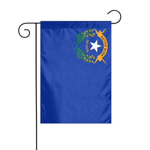 Nevada Staatsflagge, Gartenflagge, doppelseitig, 30,5 x 45,7 cm, Flaggen für Outdoor-Urlaubsdekorationen, langlebige Hofflagge von JKXUN