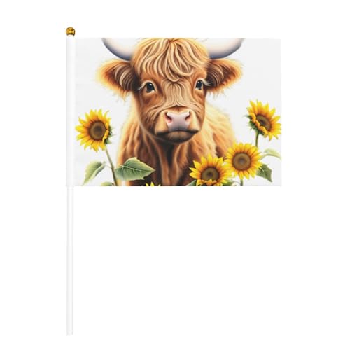 Niedliche Kuh, 6 Stück & 10 Stück Handflagge, Banner auf Stab, kleine Flaggen für Paraden, Party, Bar, Geburtstag Niedliche Kuh, 6 Stück & 10 Stück Handflagge, Banner auf Stab, kleine Flaggen für Paraden, Party, Bar, Geburtstag von JKXUN