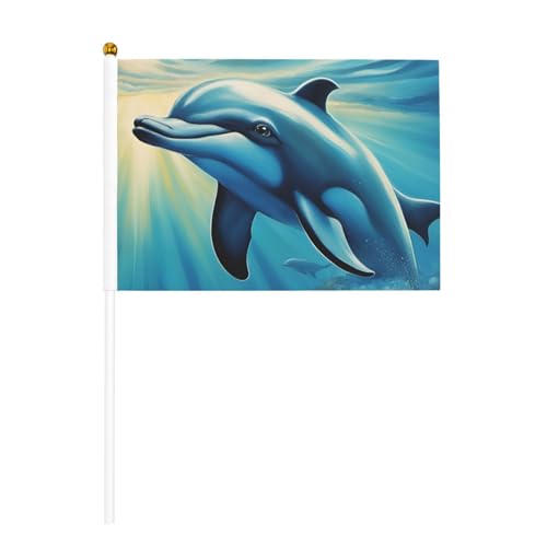 Ocean Delphin Looking at You 1 6 Pack & 10 Pack Handheld Flagge, Banner On Stick, Small Flags for Parades, Party, Bar, Birthday Ocean Delphin Looking at You 1 6 Pack & 10 Pack Handheld Flagge, Banner On Stick, Small Flags for Parades, Party, Bar, Birthday von JKXUN