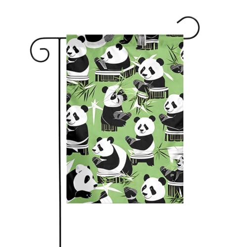 Panda Bambus-Gartenflagge, doppelseitig, 30,5 x 45,7 cm, Flaggen für Outdoor-Urlaubsdekorationen, langlebige Hofflagge Panda Bambus-Gartenflagge, doppelseitig, 30,5 x 45,7 cm, Flaggen für Outdoor-Urlaubsdekorationen, langlebige Hofflagge von JKXUN