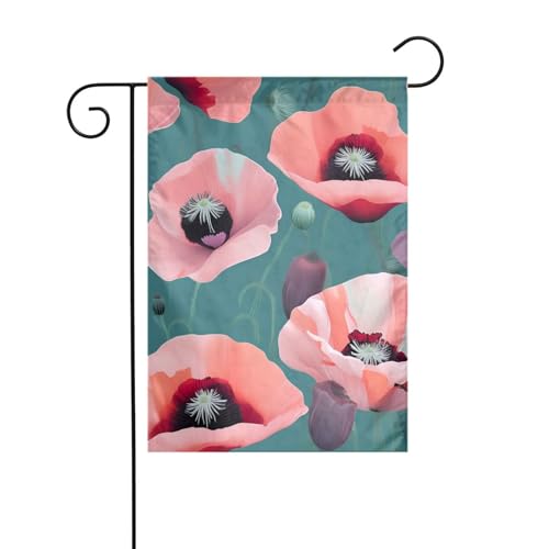 Pastell Poppies Gartenflagge, doppelseitig, 30,5 x 45,7 cm, Flaggen für Outdoor-Urlaubsdekorationen, langlebige Hofflagge Pastell Poppies Gartenflagge, doppelseitig, 30,5 x 45,7 cm, Flaggen für Outdoor-Urlaubsdekorationen, langlebige Hofflagge von JKXUN