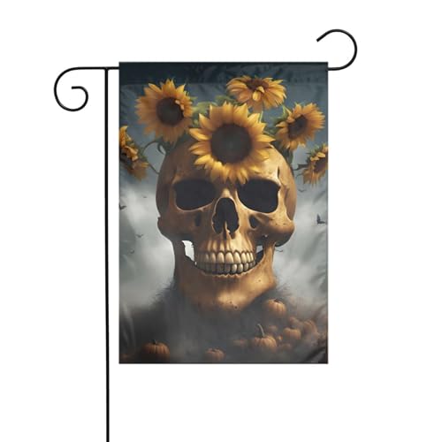 Sonnenblumen-Halloween-Gartenflagge, doppelseitig, 30,5 x 45,7 cm, Flaggen für Outdoor-Urlaubsdekorationen, langlebige Hofflagge Sonnenblumen-Halloween-Gartenflagge, doppelseitig, 30,5 x 45,7 cm, Flaggen für Outdoor-Urlaubsdekorationen, langlebige Hofflagge von JKXUN