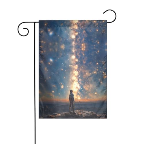 Sternenhimmel, tiefe Gartenflagge, doppelseitig, 30,5 x 45,7 cm, Flaggen für Outdoor-Urlaubsdekorationen, langlebige Hofflagge Sternenhimmel, tiefe Gartenflagge, doppelseitig, 30,5 x 45,7 cm, Flaggen für Outdoor-Urlaubsdekorationen, langlebige Hofflagge von JKXUN