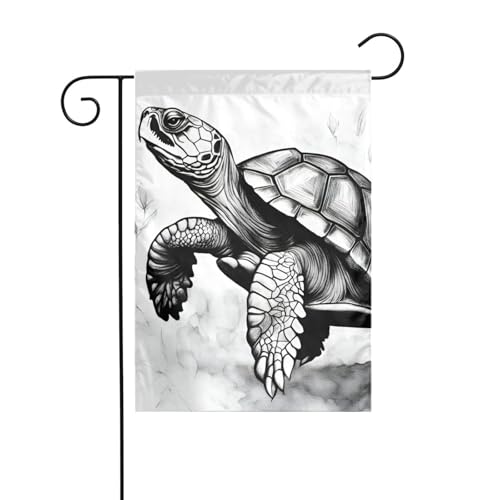 Turtle Writ Gartenflagge, doppelseitig, 30,5 x 45,7 cm, Flaggen für Outdoor-Urlaubsdekorationen, langlebige Hofflagge von JKXUN
