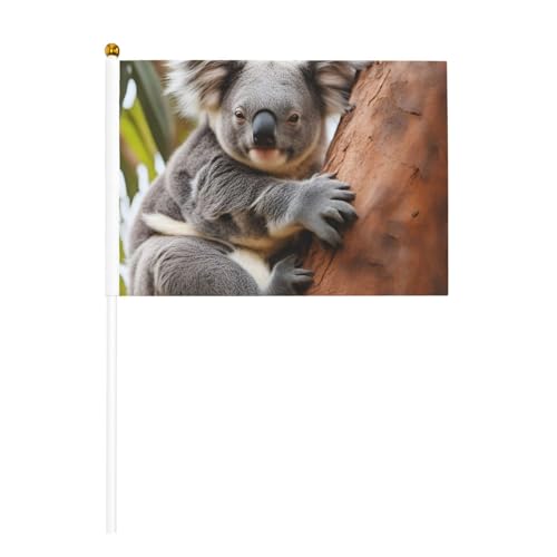 Umarmender Baum Koala 1 6 Pack & 10 Pack Handflagge, Banner auf Stab, kleine Flaggen für Paraden, Party, Bar, Geburtstag Umarmender Baum Koala 1 6 Pack & 10 Pack Handflagge, Banner auf Stab, kleine Flaggen für Paraden, Party, Bar, Geburtstag von JKXUN