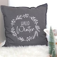 Kissenbezug 50x50 Baumwolle Hallo Winter Exkl. Füllung | Winterdeko & Weihnachtsdeko Geschenkideen Weihnachten Dekokissen Wohnzimmer Kissenbezug 50x50 Baumwolle Hallo Winter Exkl. Füllung | Winterdeko & Weihnachtsdeko Geschenkideen Weihnachten Dekokissen Wohnzimmer von JKdesign4you
