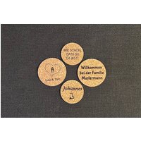 Personalisierter Korkuntersetzer Mit Wunschgravur Personalisierter Korkuntersetzer Mit Wunschgravur von JKhappygifts