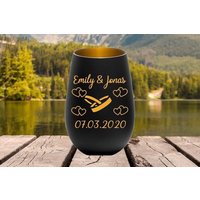 Personalisiertes Windlicht Zur Hochzeit | Selbst Gestalten Motiv Ringe von JKhappygifts