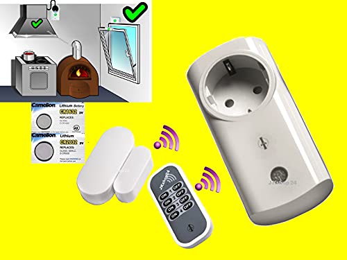 Intertechno Funk-Abluftsteuerung-Set *EINSATZFERTIG angelernt* 2300W-Zwischenstecker +Mini-Fensterkontakt-Sensor +wetterfester Mini-Fernbedienung IP55+ Ersatzbatterie - TOP-Set Dunstabzug,Kamin,Ofen Intertechno Funk-Abluftsteuerung-Set *EINSATZFERTIG angelernt* 2300W-Zwischenstecker +Mini-Fensterkontakt-Sensor +wetterfester Mini-Fernbedienung IP55+ Ersatzbatterie - TOP-Set Dunstabzug,Kamin,Ofen von JKshop24