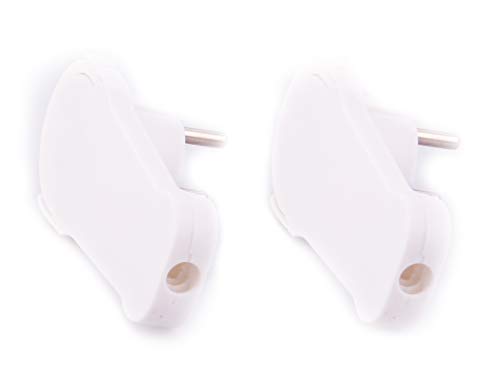 JL 2er Set Extraflach Flachstecker 250V (16A), TÜV geprüft, weiß (Flachstecker-b) von JL Connecting Power