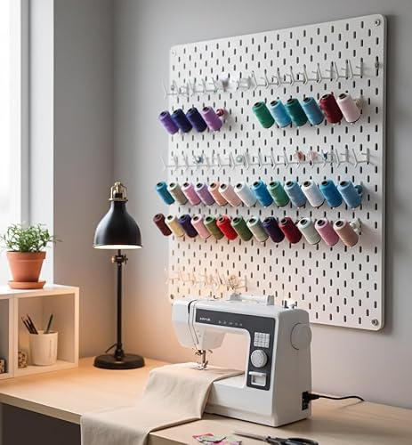 JL House. 20 Stück Nähgarn Rollen Halterung Haken für IKEA Skadis Lochwand I SKadis Zubehör Halterung Lochplatte Garnrollen Halter (Weiss) von JL House