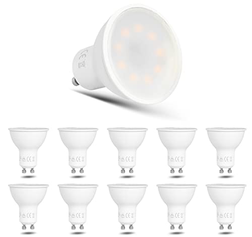 JL JungesLicht 10 Stück GU10 4Watt LED Leuchtmittel (ersetzt 35Watt Glühbirne) nicht dimmbar, 120° Abstrahlwinkel, MR16, PAR16, Spot, Strahler LED-Leuchte (3000Kelvin warmweiß) von JL JungesLicht