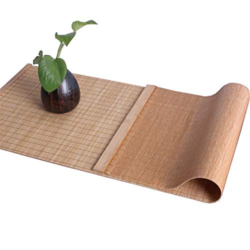 JLCP Tischläufer, Verschiedene Größen Natürlicher Bambus Esstisch Läufer Hitzebeständig Weihnachtshaus Küche Esszimmer Dekor Tischsets,50 X 180cm(20"×71") von JLCP