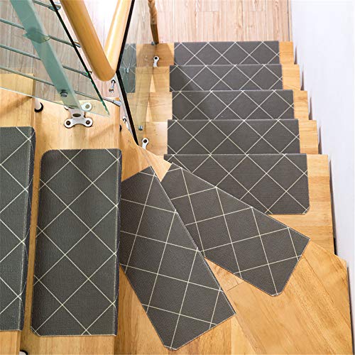 JLCP rutschfeste Stufenmatten, 24x90cm,Selbstklebender Treppenstufen Teppich Weich Und Bequem Stufen Teppiche Protector Matten,0,4 cm Dicke,mehrere Pakete,10,15pcs von JLCP