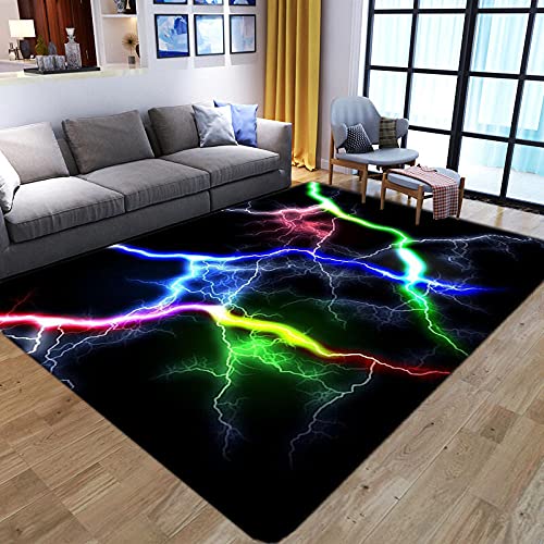 JLDWYKK 3D Wohnzimmer Teppich Farbe Blitz rutschfeste Fußmatten Kinder Krabbelmatten Flurmatten Nachttischmatten Heimtextilien JLDWYKK 3D Wohnzimmer Teppich Farbe Blitz rutschfeste Fußmatten Kinder Krabbelmatten Flurmatten Nachttischmatten Heimtextilien von JLDWYKK