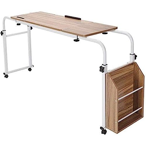 JLKCSEF Überbett-Schreibtisch, Überbett-Schreibtisch, Kingsize-Betttisch, Überbett-Laptoptisch, Überbett-Tisch mit Rollen für Einzel-/Doppel-/Queensize-/Kingsize-Bettrahmen (0,8 m) von JLKCSEF