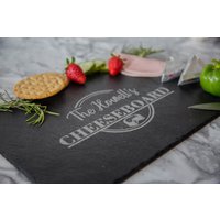 Premium Schiefer Käsebrett Personalisiertes Design von JLLDesignsLTD