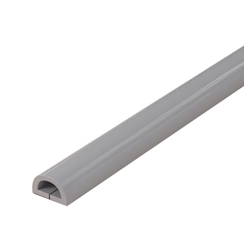Bodenkanal, Kabelschutz Aussenbereich, Verdicktes PVC-Material, Weich und Robust, Geeignet für Das Home-Office Oder Den Außenbereich(Gray,100x2.8cm/39x1.1in) von JLLEIZYZ