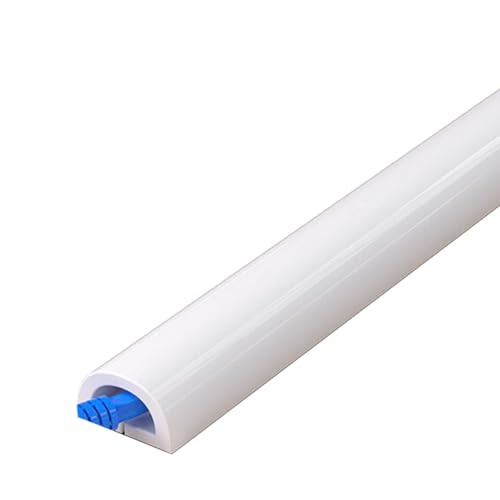 Bodenkanal, Kabelschutz Aussenbereich, Verdicktes PVC-Material, Weich und Robust, Geeignet für Das Home-Office Oder Den Außenbereich(White,500x2.8cm/197x1.1in) von JLLEIZYZ