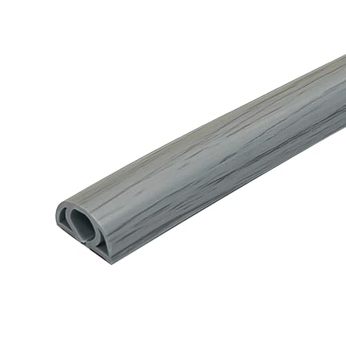 Bodenkanal, Kabelschutzmatte, Strapazierfähiges PVC-Material, Feuerhemmend, Geeignet für Das Home-Office Oder Den Außenbereich(Gray,100x2cm/39x0.8in) von JLLEIZYZ