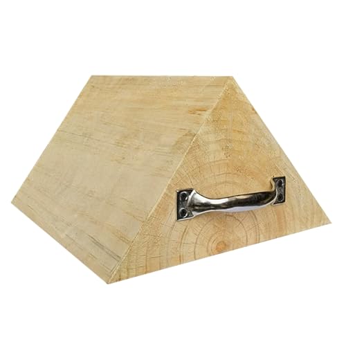 JLLEIZYZ Radstopper, Parkplatzbegrenzer, Massivholzmaterial, Tragbares Griffdesign, Geeignet für Autos, SUVs, Kleine LKWs(15X15X12cm/6x6x4.7in) von JLLEIZYZ