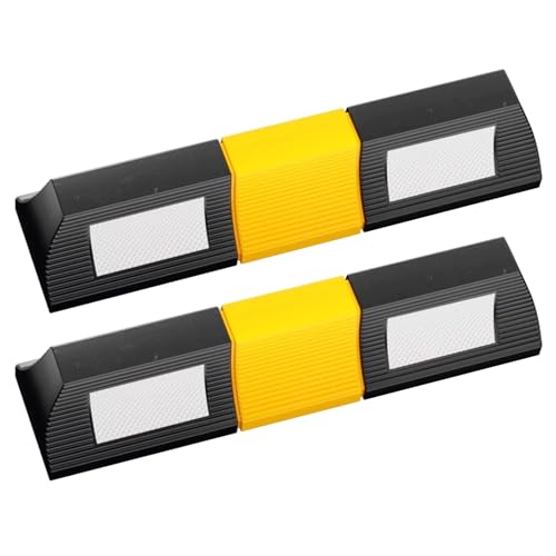 JLLEIZYZ Radstopper für Garage, Parkplatzbegrenzer, Langlebige, Reflektierende Sicherheitsstreifen für Autos, LKWs, Lieferwagen und Wohnmobile von JLLEIZYZ