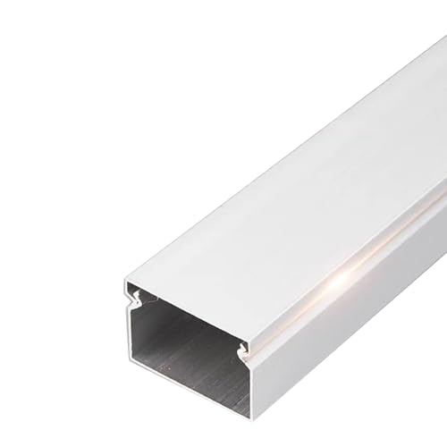Kabelkanal Boden Flach, Kabelschutzmatte, Aluminiumlegierung Management Kit mit Klebestreifen an Der Unterseite Befestigt, Geeignet für Home Office(100x2x2cm/39x0.8x0.8in) von JLLEIZYZ