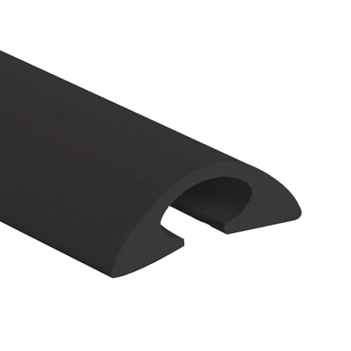 Kabelkanal Boden Flach, Kabelschutzmatte, Hochleistungs-PVC-Material, Stark und Verschleißfest, Geeignet für Den Privaten und Öffentlichen Bereich(Black,300x3.3cm/118x1.3in) von JLLEIZYZ