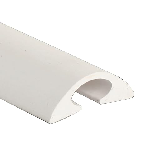 Kabelkanal Boden Flach, Kabelschutzmatte, Hochleistungs-PVC-Material, Stark und Verschleißfest, Geeignet für Den Privaten und Öffentlichen Bereich(White,400x3.3cm/157x1.3in) von JLLEIZYZ