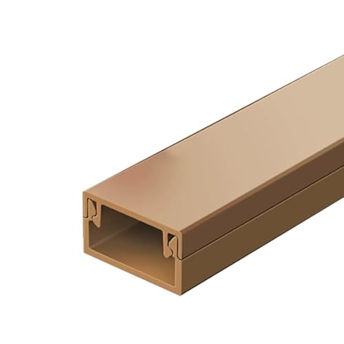 Kabelkanal Outdoor, Kabelschutzmatte, Hochhartes PVC-Material Zum Schutz Der Kabel im Homeoffice und Zur Vermeidung Von Stolperfallen(Brown,2.4x1.4cm/0.94x0.55in) von JLLEIZYZ