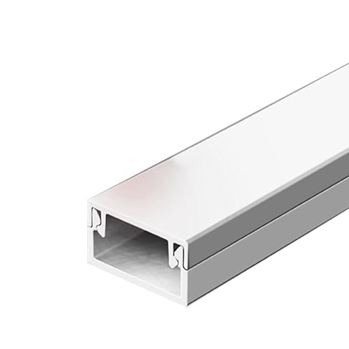 Kabelkanal Outdoor, Kabelschutzmatte, Hochhartes PVC-Material Zum Schutz Der Kabel im Homeoffice und Zur Vermeidung Von Stolperfallen(White,2x1cm/0.8x0.4in) von JLLEIZYZ