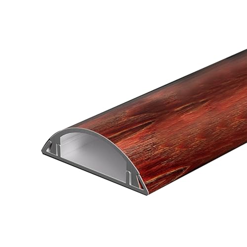 Kabelschutzmatte, Kabelkanal, Aluminiumlegierung Mit Selbstklebendem Kleber für Einfache Installation, Geeignet für Zuhause Oder Den Arbeitsplatz(Red,100x4x1.2cm/39x1.6x0.5i) von JLLEIZYZ