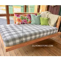 Büffel Outdoor Liege Abdeckung Matratze Überprüfen Zwilling Im Freien Tagesbett Veranda Schaukel Kariert von JLLHOME