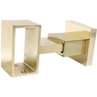 Lucite Gardinenstange Bracket Acrylhalterung Messing Halterung Endhalterung Mittelhalterung Rechteck Gold Vorhangstütze von JLLHOME