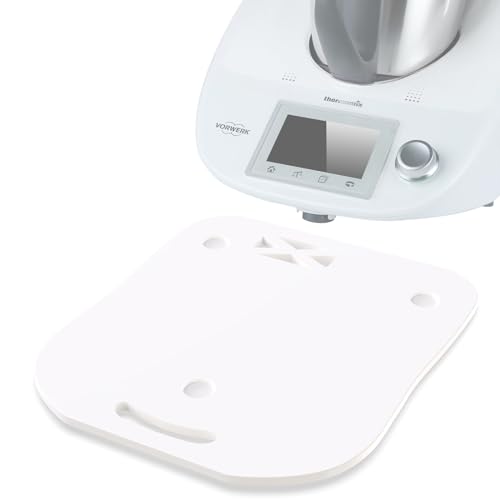 Gleitbrett passend für Thermomix TM6 TM5, JLNJLE Hochwertige Acryl Gleiter Brett Müheloses Verschieben Rollbrett für TM6 TM5 Zubehör(Weiß) von JLNJLE