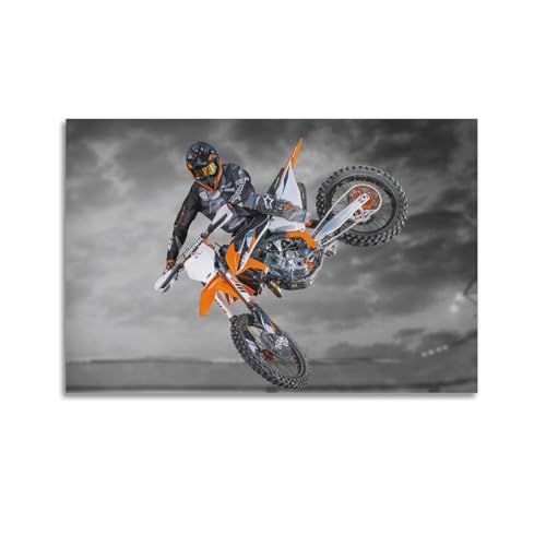 JLTC Extreme Sports Poster KTM 250 Dirt Bike Freestyle Motocross Poster Dekorative Malerei Leinwand Wandposter und Kunstdruck Modern Familie Schlafzimmer Dekor Poster 50 x 75 cm von JLTC